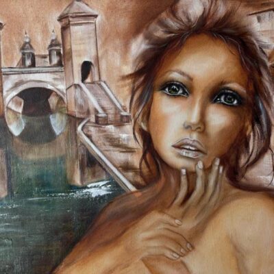 Angela Steur Ein Traum von Italien Öl auf Leinwand 60x90. jpg