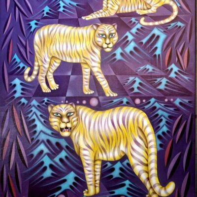 Dieter E. Leisner, Tiger, 80 x 60 cm, Öl a. Leinwand,1.200.- €